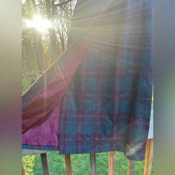 Vintage Eddie Bauer wrap tartan plaid skirt lined - Picture 2 of 5